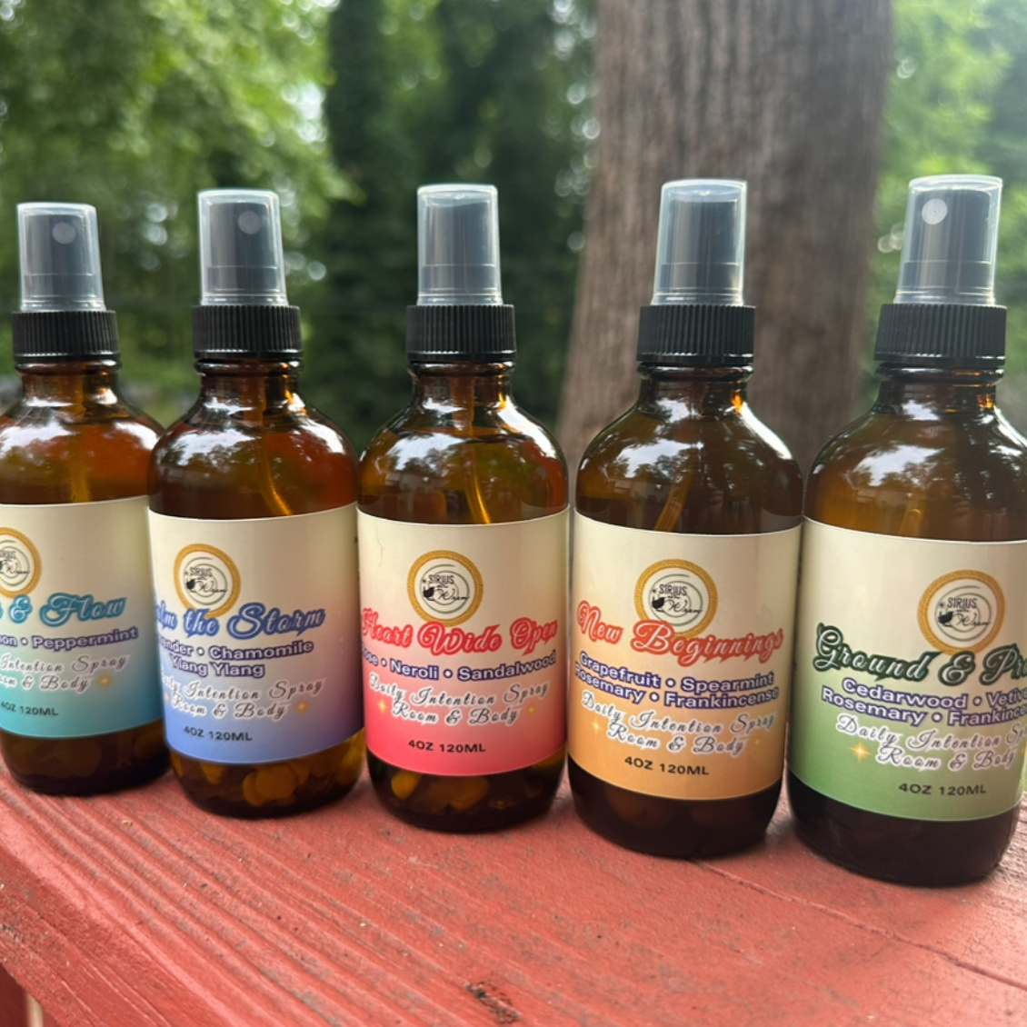 4 oz Daily Intention Spray full line set from Sirius and the Wren