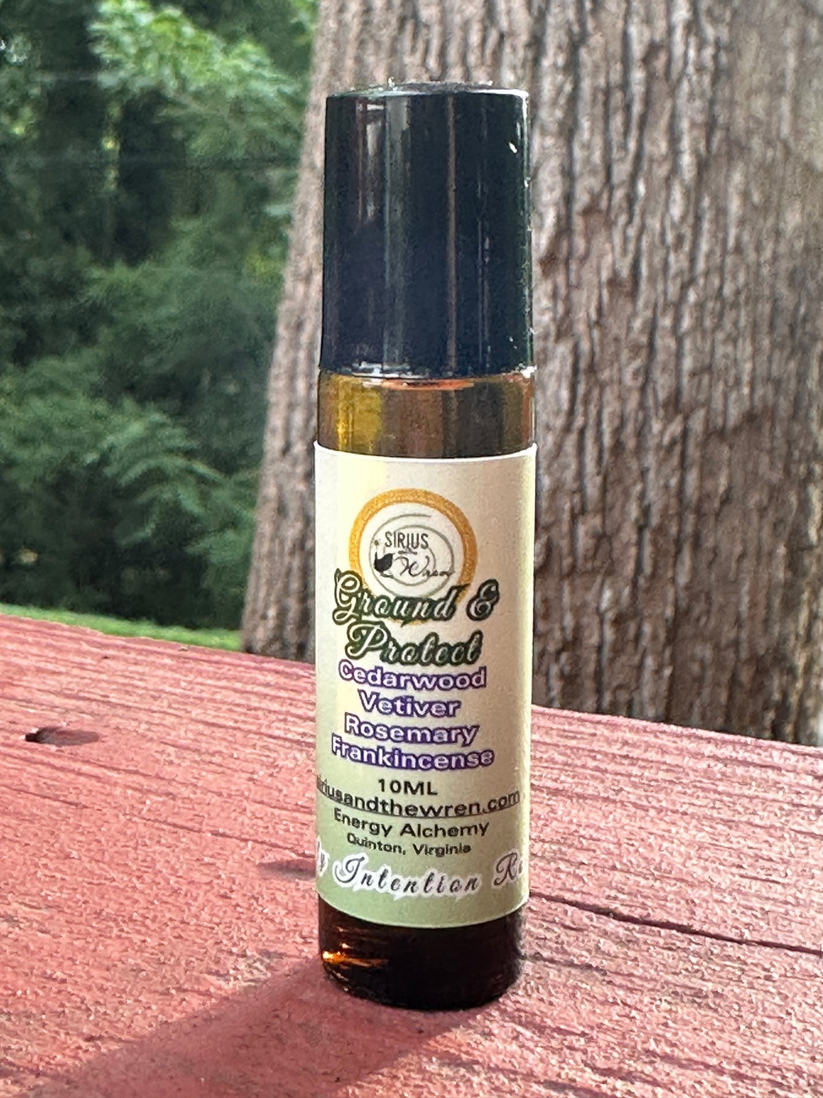 Ground + Protect Intention Roller in front of a tree