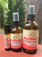 Heart Wide Open products together on a wooden surface with a blurred natural background