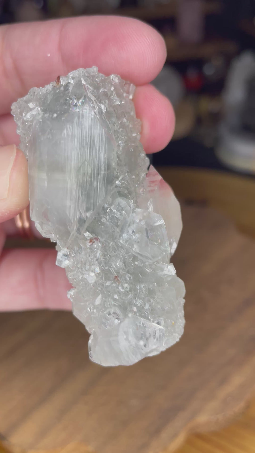 Apophyllite with Black Chalcedony - 50 g