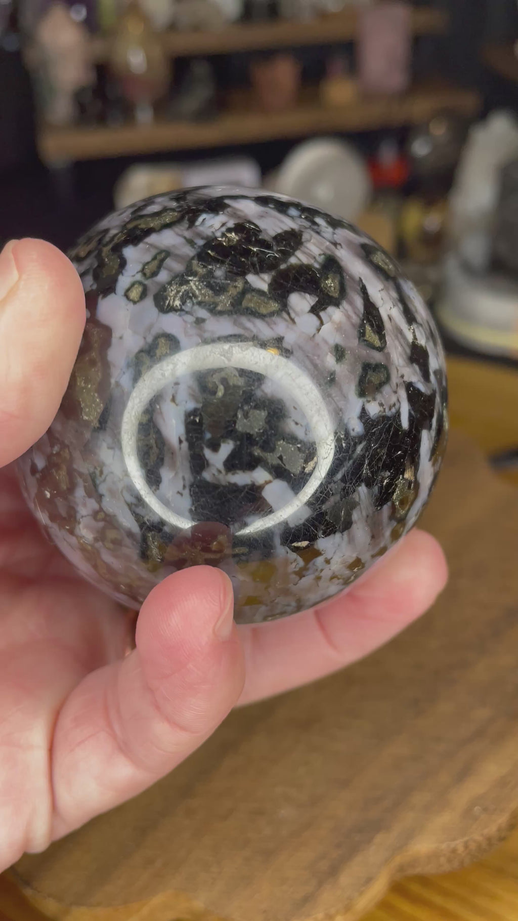 Indigo Gabbro (Mystic Merlinite) Sphere - 66.7 mm