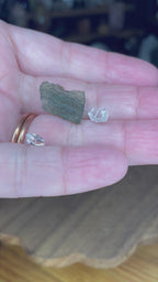 Moldavite with Herkimer Diamonds - 1.15 g