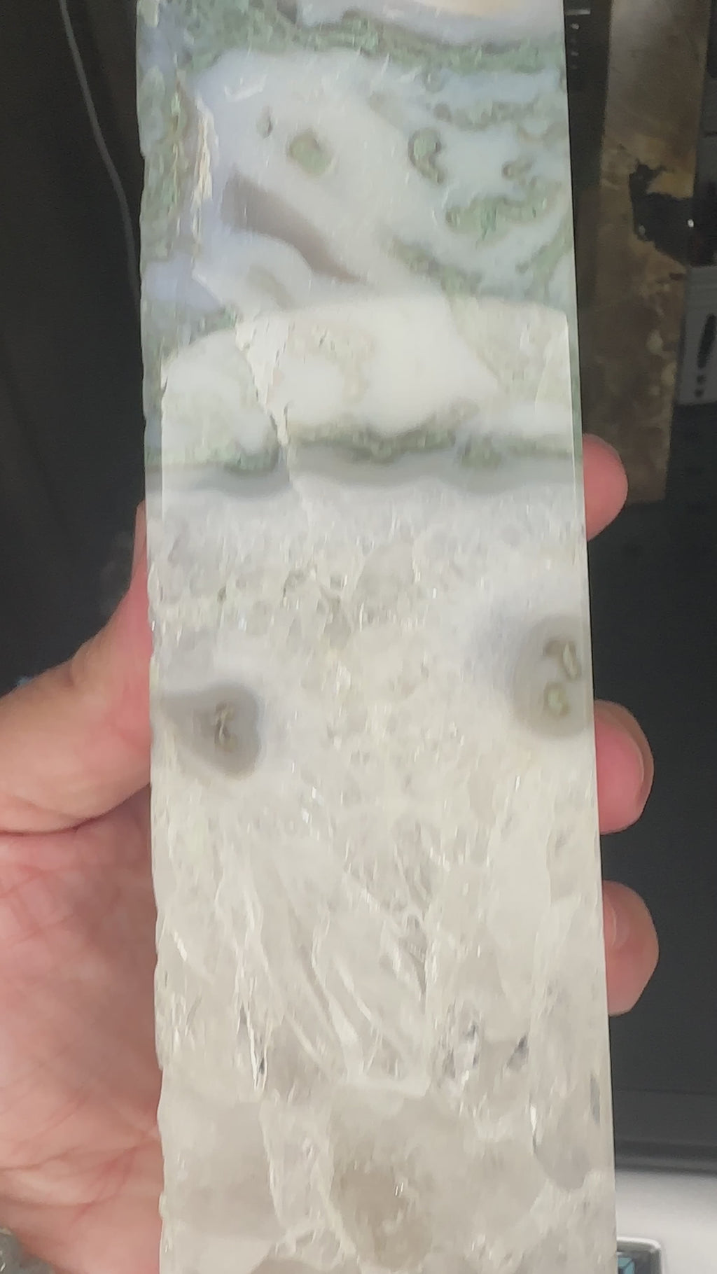 Beautiful Moss Agate Tower