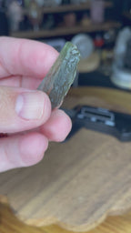 Moldavite with Herkimer Diamonds - 3.4 g