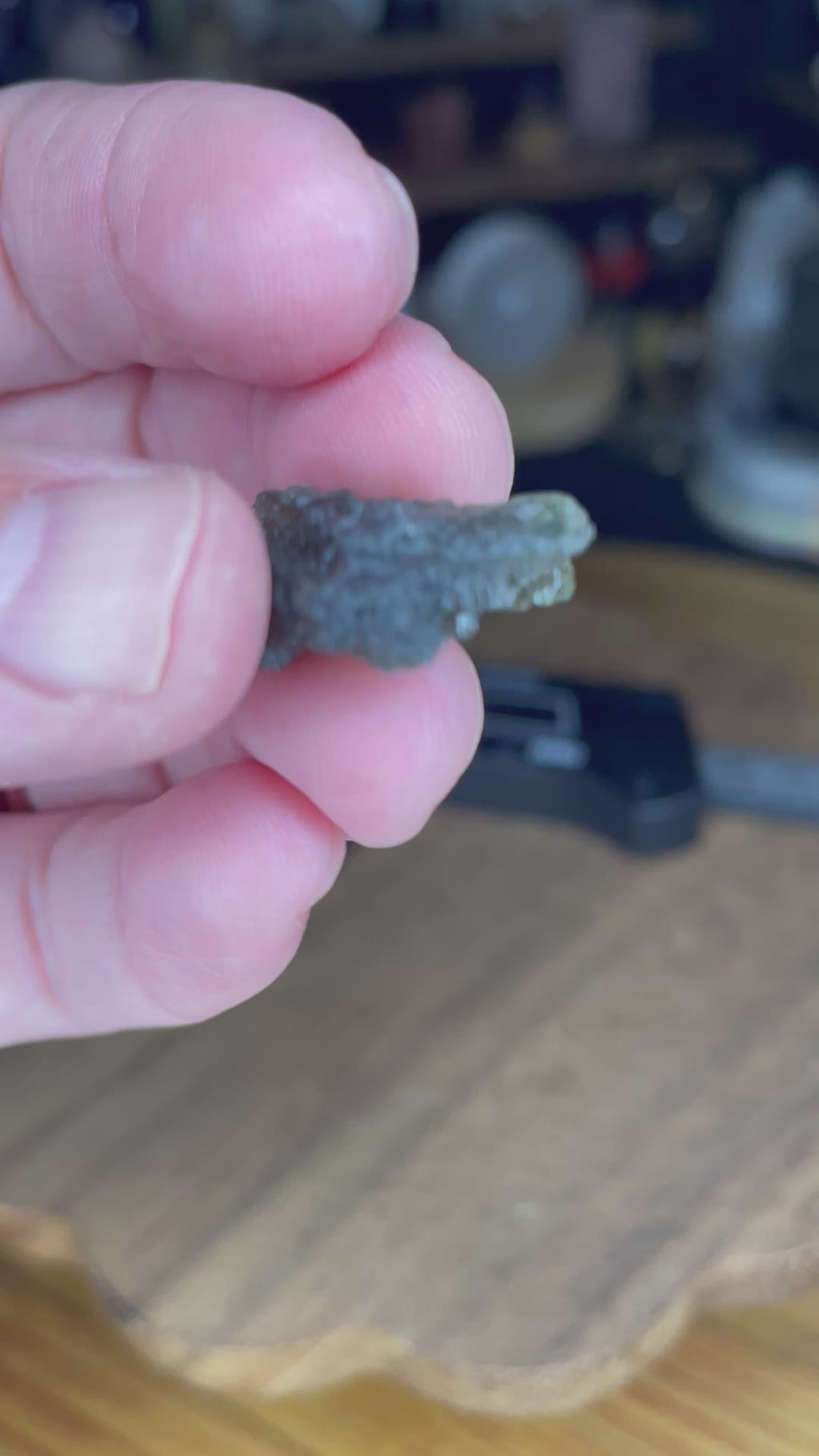 Moldavite with Herkimer Diamonds - 2.37 g